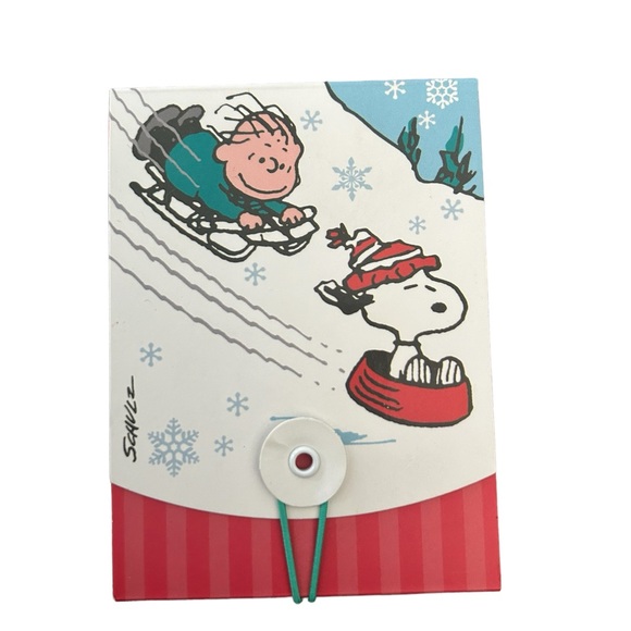 Hallmark Peanuts Snoopy Woodstock Linus Mini Memo Pad NEW 75  4.5"x3.5" Win… - Picture 1 of 4